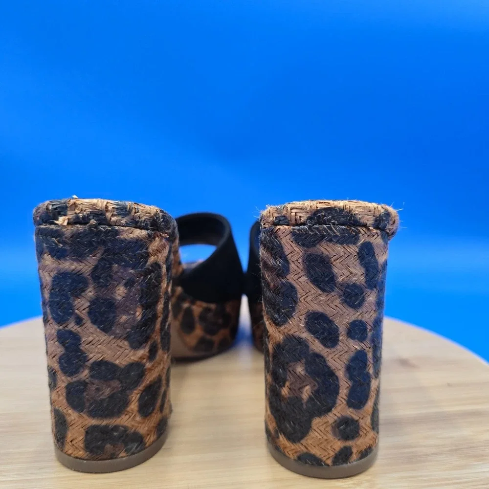 Charles By Charles David Size 6M Black Leopard‎ Myles Platform Sandal